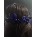 Дизайнерска кристална украса за коса- гребен модел Crystal Butterfly Blue